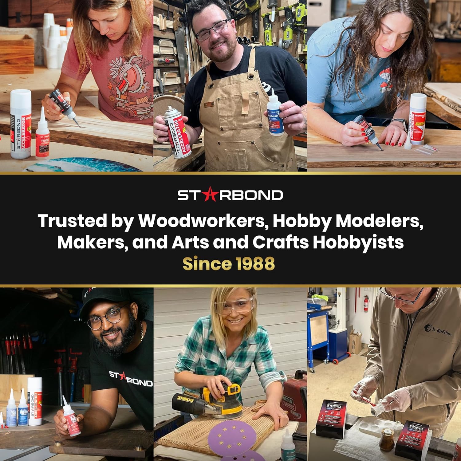 Starbond Medium Super Glue Pro Kit (2 oz) – Strong, Fast-Bonding CA Glue (Cyanoacrylate Adhesive) – with Clog-Resistant Cap, Microtips & Extra Nozzle for Quick Fixes, Woodworking, Hobby Models - Image 7